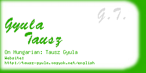 gyula tausz business card